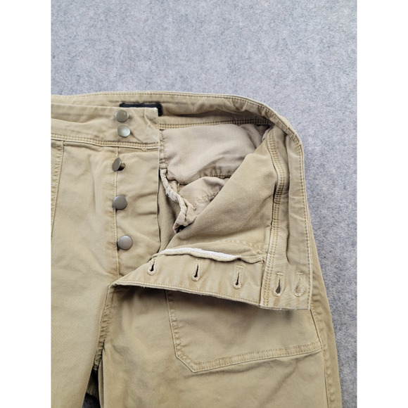J. Crew Pants Womens 0 Tan Brown Button Close Wide Leg Ankle Flat Front - Picture 4 of 14